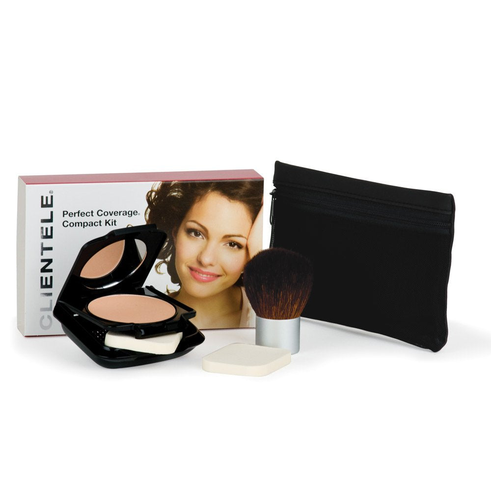 Clientele Perfect Coverage Compact Kit - Lightweight Makeup For Flawless Skin