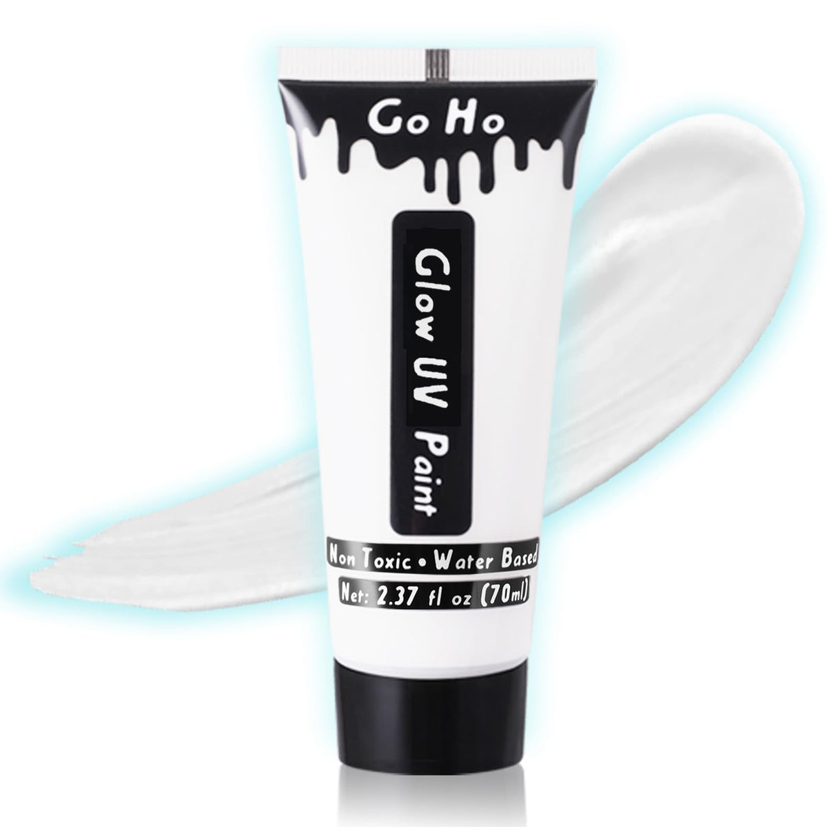 Go Ho Uv White Neon Body Paint - Washable Face Paint For Sfx, Cosplay, Festivals, Halloween