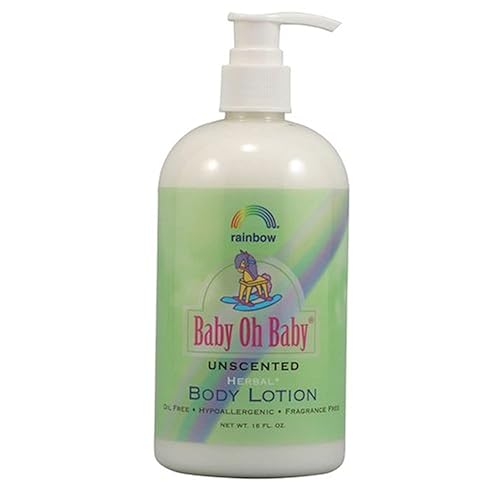 Rainbow Research Herbal Baby Body Lotion, Unscented, 16 Fl Oz - Gentle Skin Care For Babies