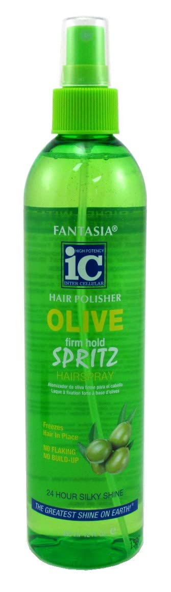 Fantasia Spritz Olive Firm Hold Hair Styling Pump, 12 Oz (2 Pack) - Strong Hold, Hair Care