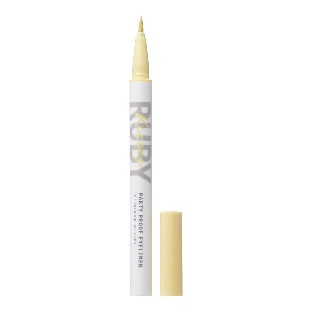 Ruby Kisses Pastel Colors Waterproof Eyeliner - Retro Yellow, Long-Lasting Felt-Tip, 0.02 Fl Oz