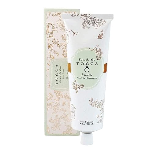 Tocca Giulietta Hand Cream 4 Oz - Moisturizing Pink Tulips, Green Apple, Vanilla Orchid