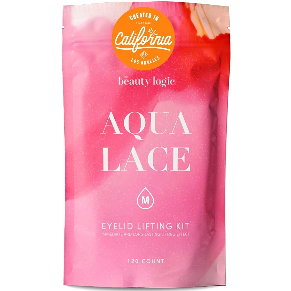 Beauty Logic Aqua Lace Eyelid Lifting Kit - 120 Clear Self-Adhesive Double Stickers For Hooded Eyes