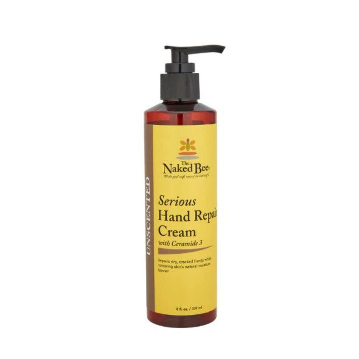 The Naked Bee Unscented Hand Repair Cream - 8 Oz, Deep Moisturizing Formula