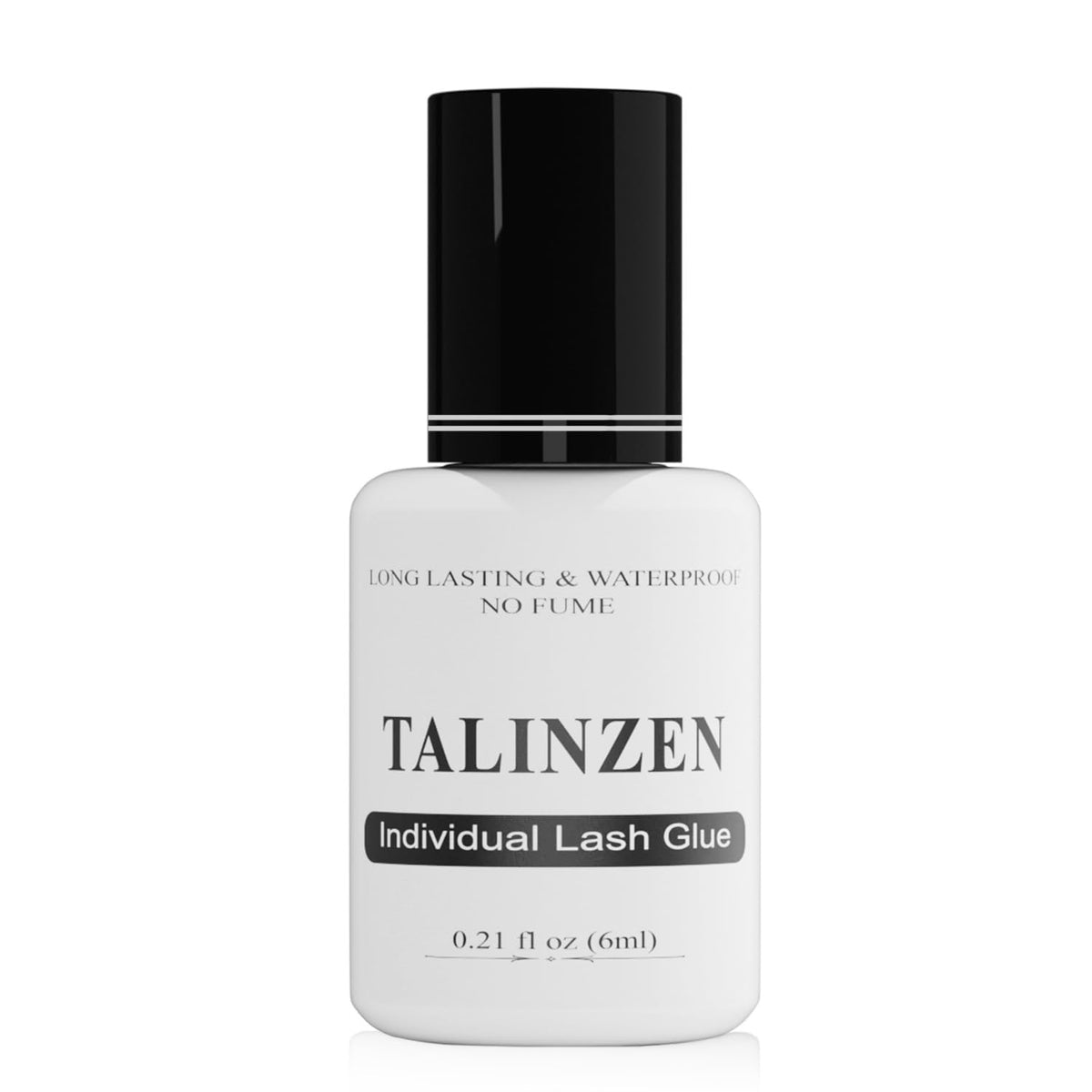 Talinzen No Fume Eyelash Extension Glue - Waterproof, Fast Drying, Strong Hold, 6Ml, Black