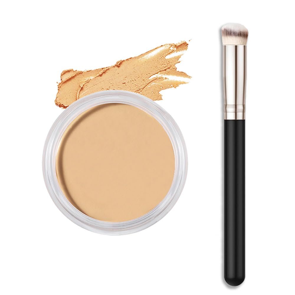 Kaely Cream Pot Concealer Set, Full Coverage Brightener & Corrector, Vegan, 04 Nougatine, 0.28