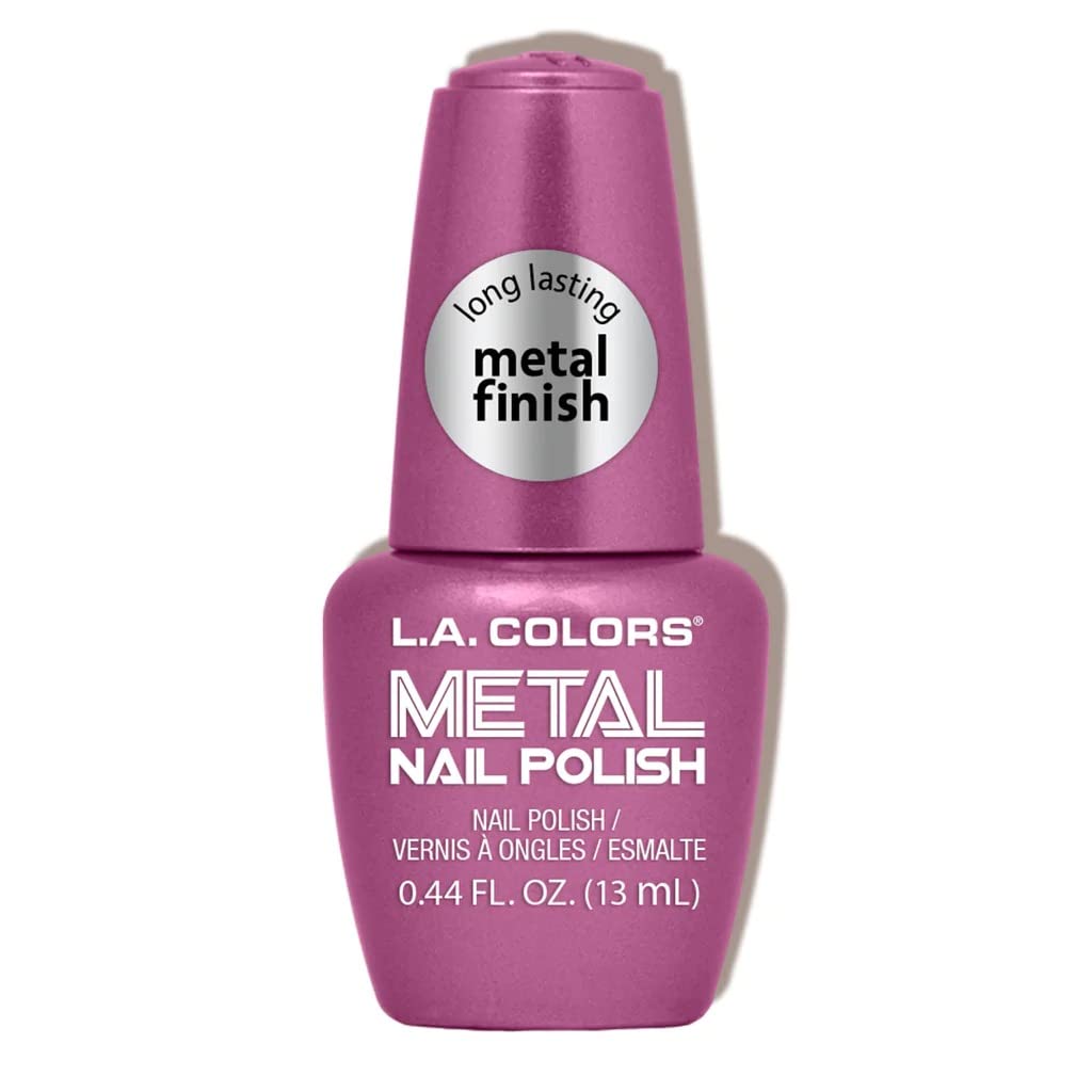 L.A. Colors Metal Nail Polish - Rose Mimosa, 0.14 Fl Oz - Long-Lasting & Vibrant Finish