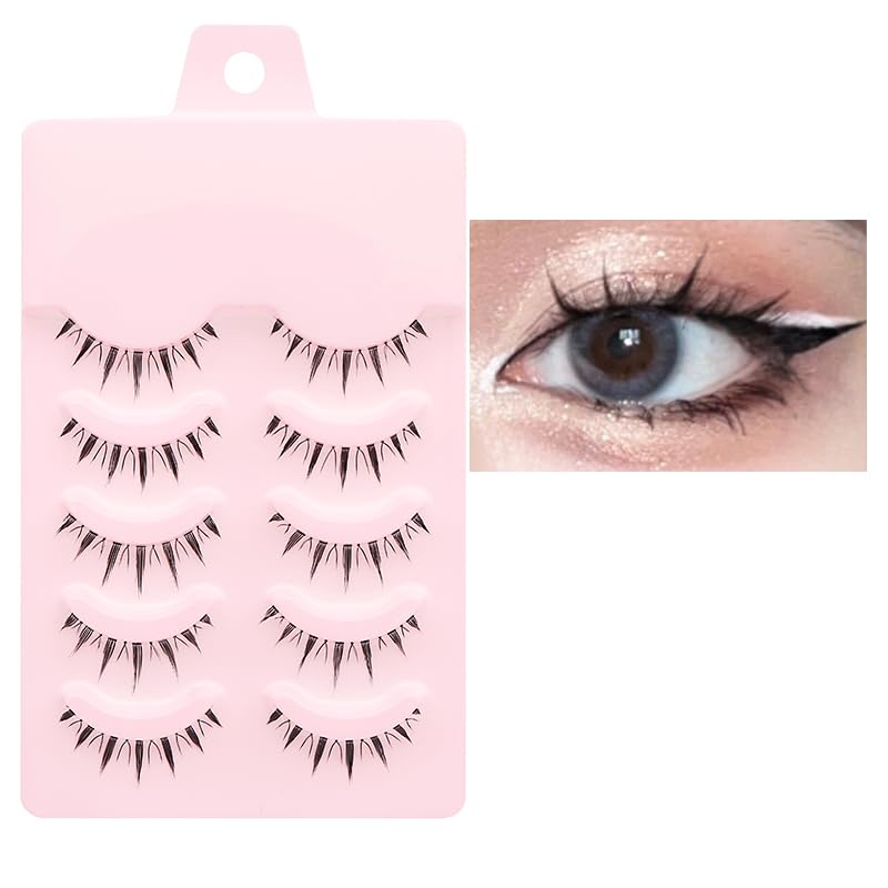 Dx Grandway Anime Lashes - 3D Volume False Eyelashes, Mink Wispy Fluffy, 5 Pairs M01