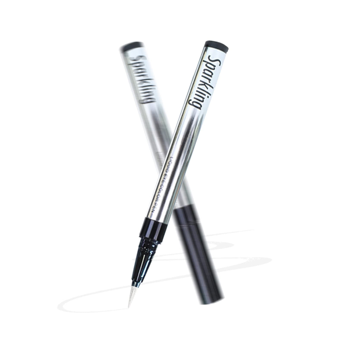 Music Flower Waterproof Eyeliner Pen - Metallic Shimmer Sliver White, Smudge-Resistant, 1 Count