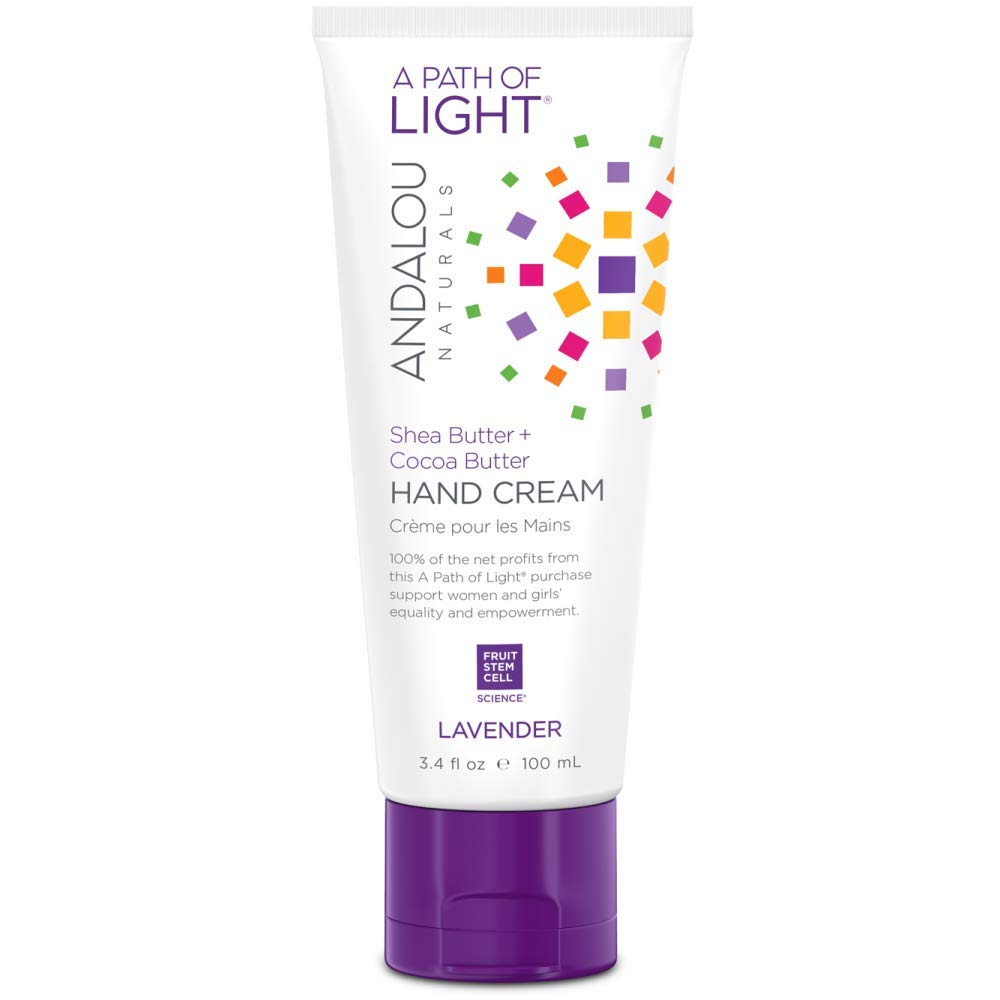 Andalou Naturals Lavender Shea Hand Cream, 3.4 Ounce Moisturizer For Dry Skin