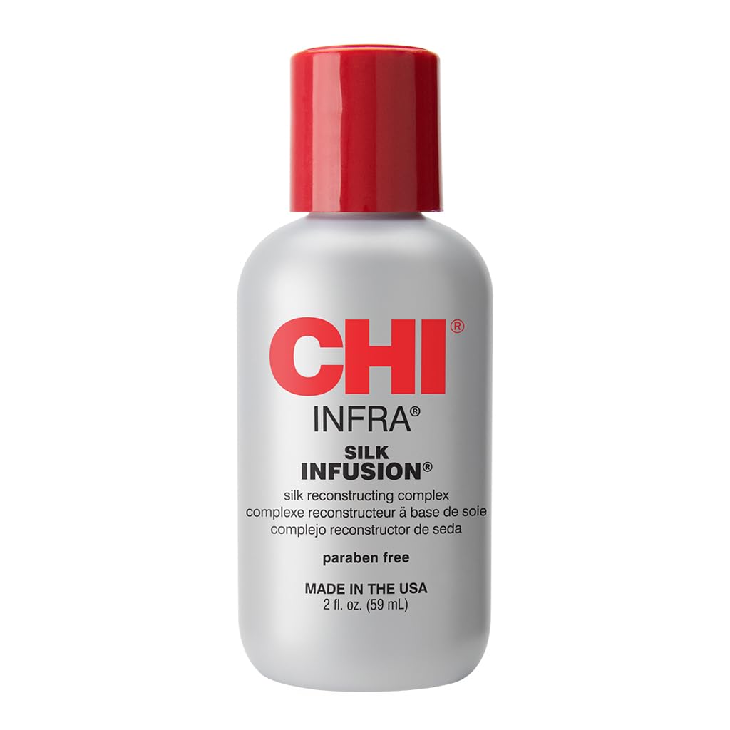 Chi Infra Silk Infusion Leave-In Treatment, 2 Oz - Strengthens & Protects All Hair Types, Alcohol-Free