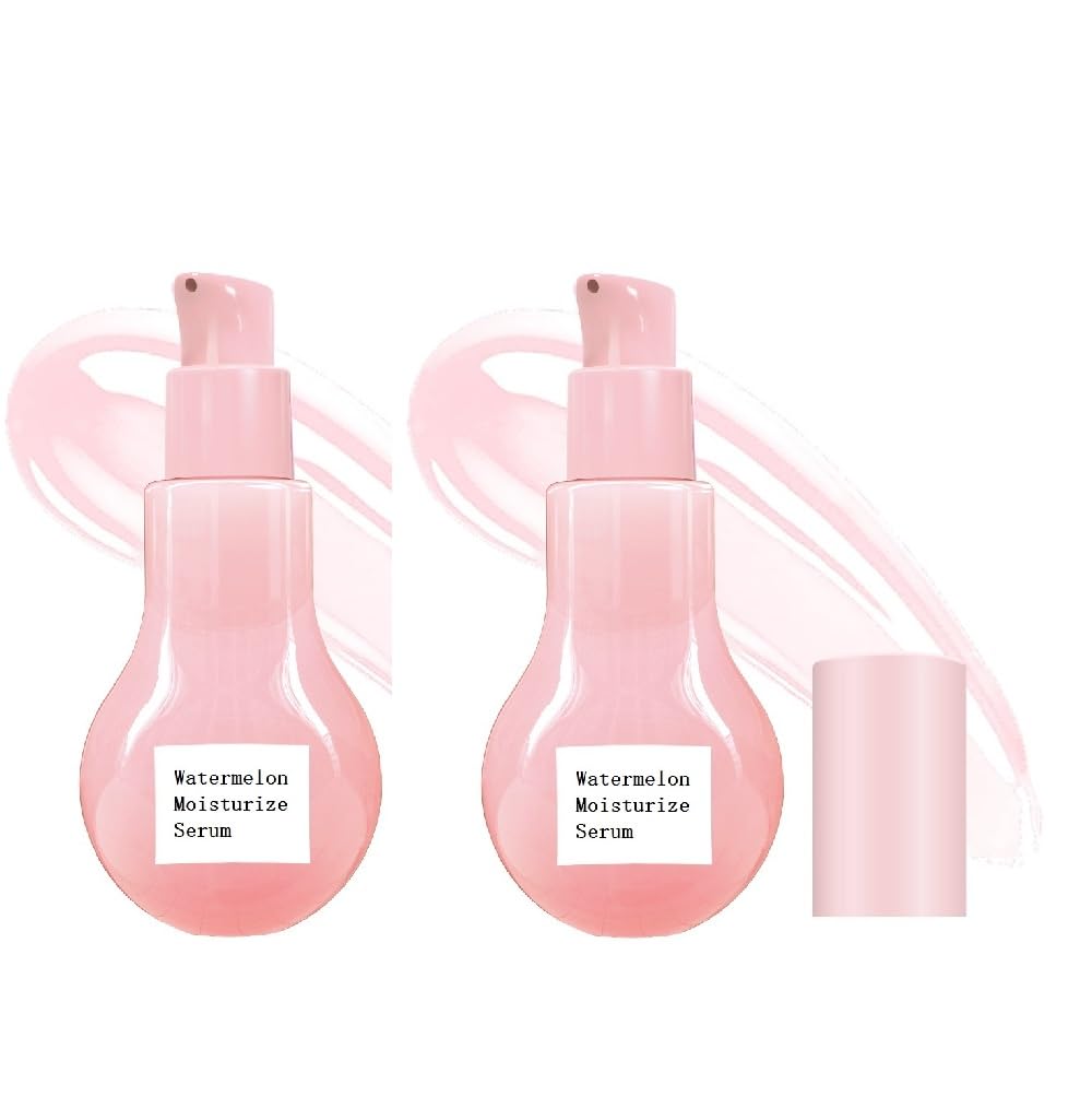 Paqiman 2 Pcs Essence Glow Serum Primer - Watermelon, Niacinamide & Hyaluronic Acid, 1.69