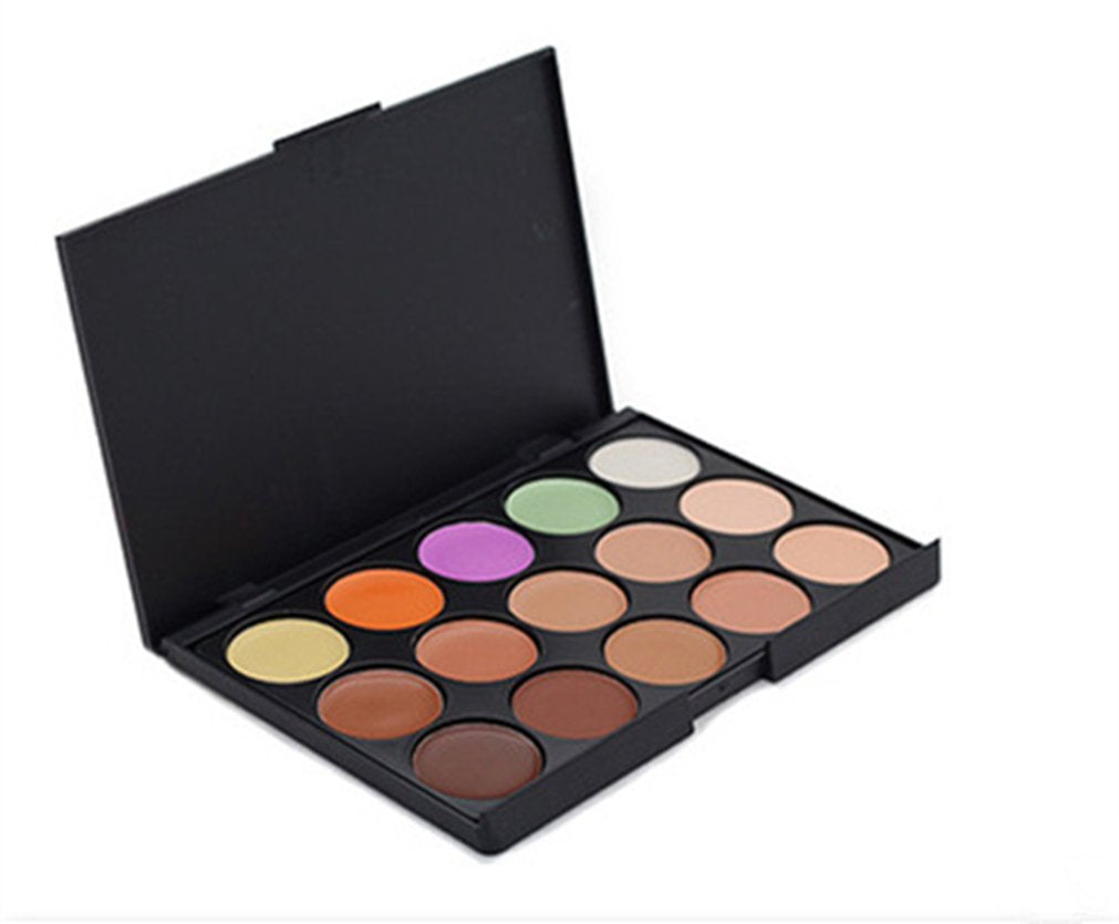 Pure Vie 15 Color Hydrating Cream Concealer Palette - Full Coverage Makeup Kit For Dark Circles & Blemishes