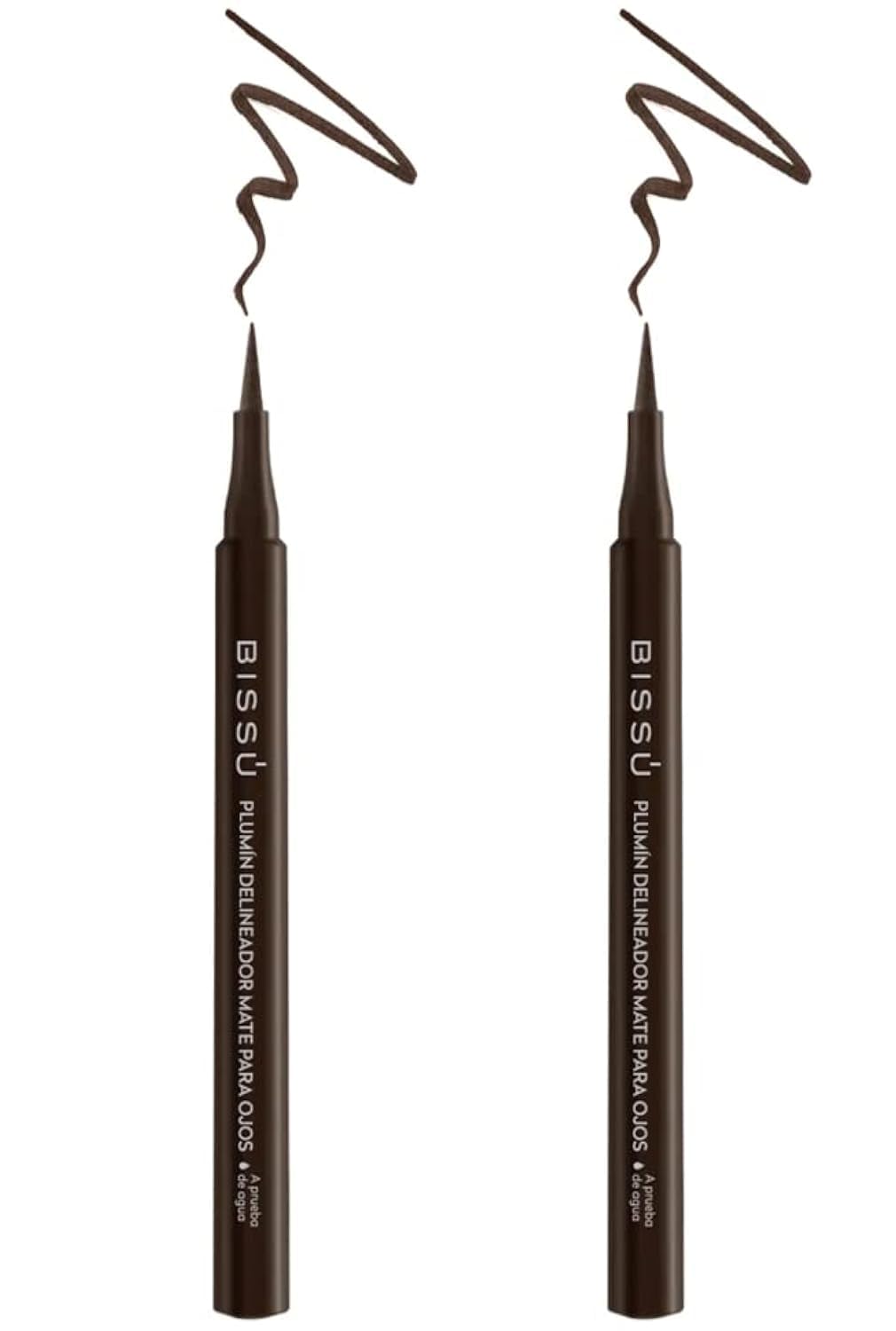 Bissú Waterproof Liquid Matte Eyeliner - 2 Pack Brown, 1Ml Each, Long-Lasting Formula