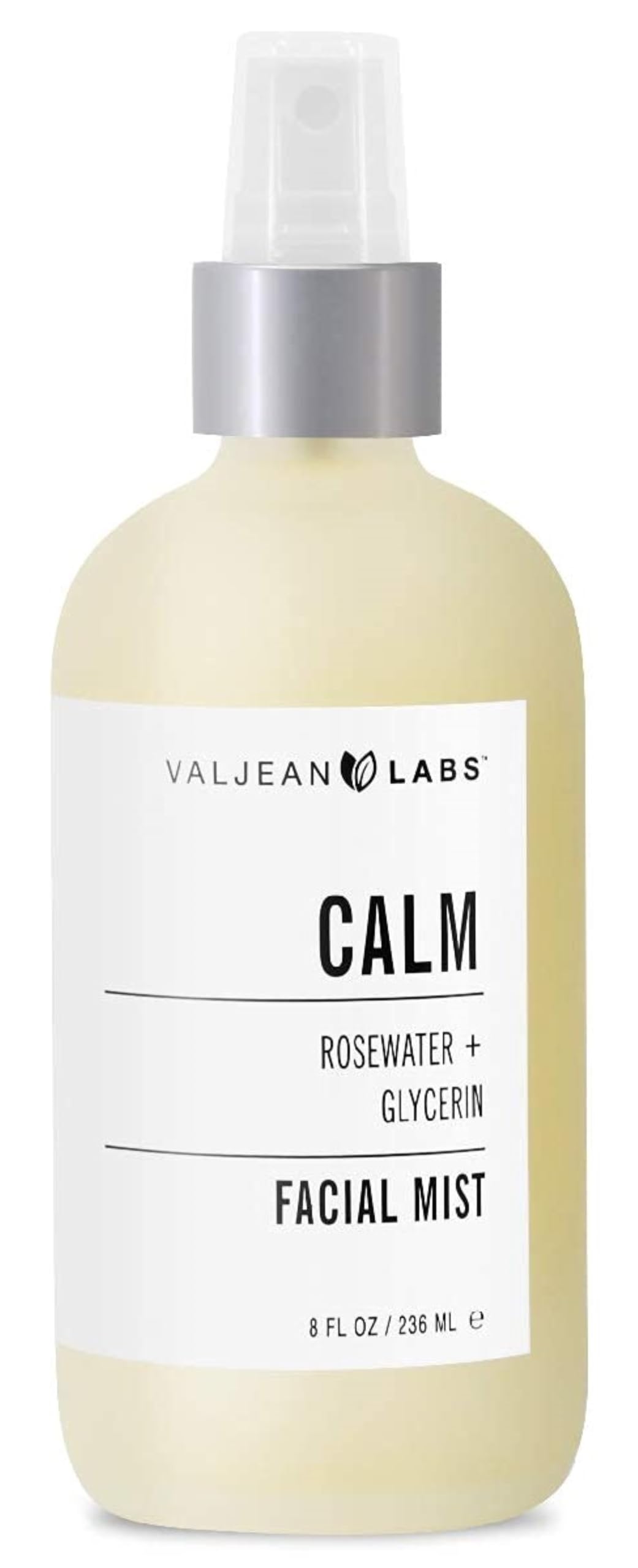 Valjean Labs Face Mist - Calm With Rosewater & Glycerine, Paraben Free, 8 Oz