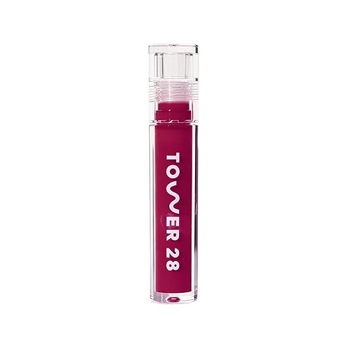 Tower 28 ShineOn Lip Jelly - Wild, Hydrating Vegan Lip Gloss, Non-Sticky, 0.13 Fl Oz