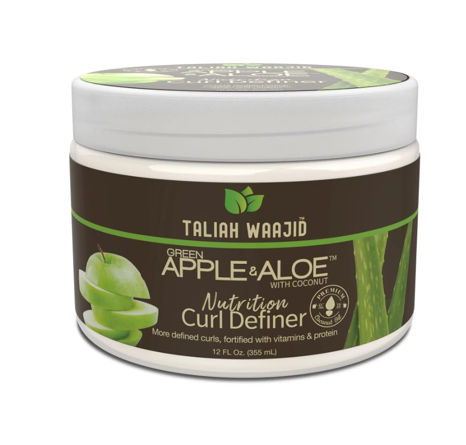 Taliah Waajid Green Apple & Aloe Curl Definer - Strengthens, Enhances Waves & Curls, 12Oz