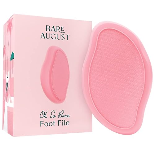 Bare August Glass Foot File - Callus Remover & Heel Scraper For Soft Feet, Pink, 1 Count