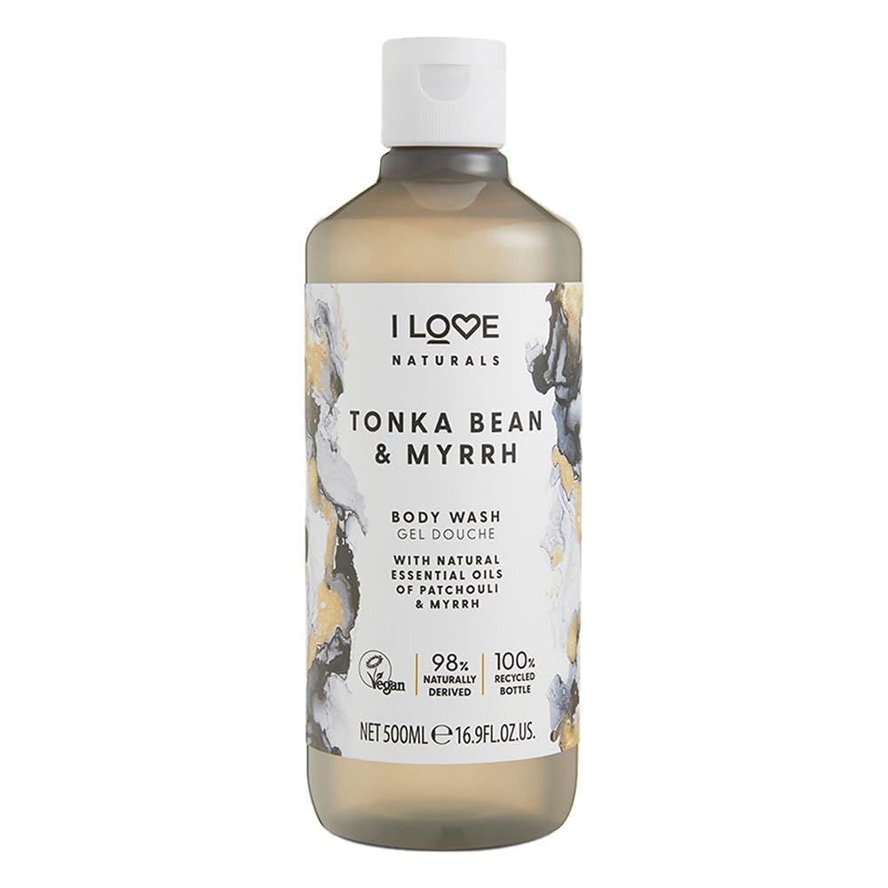 I LOVE Naturals Tonka Bean & Myrrh Body Wash - Moisturizing, Plant-Based, 16.9 oz