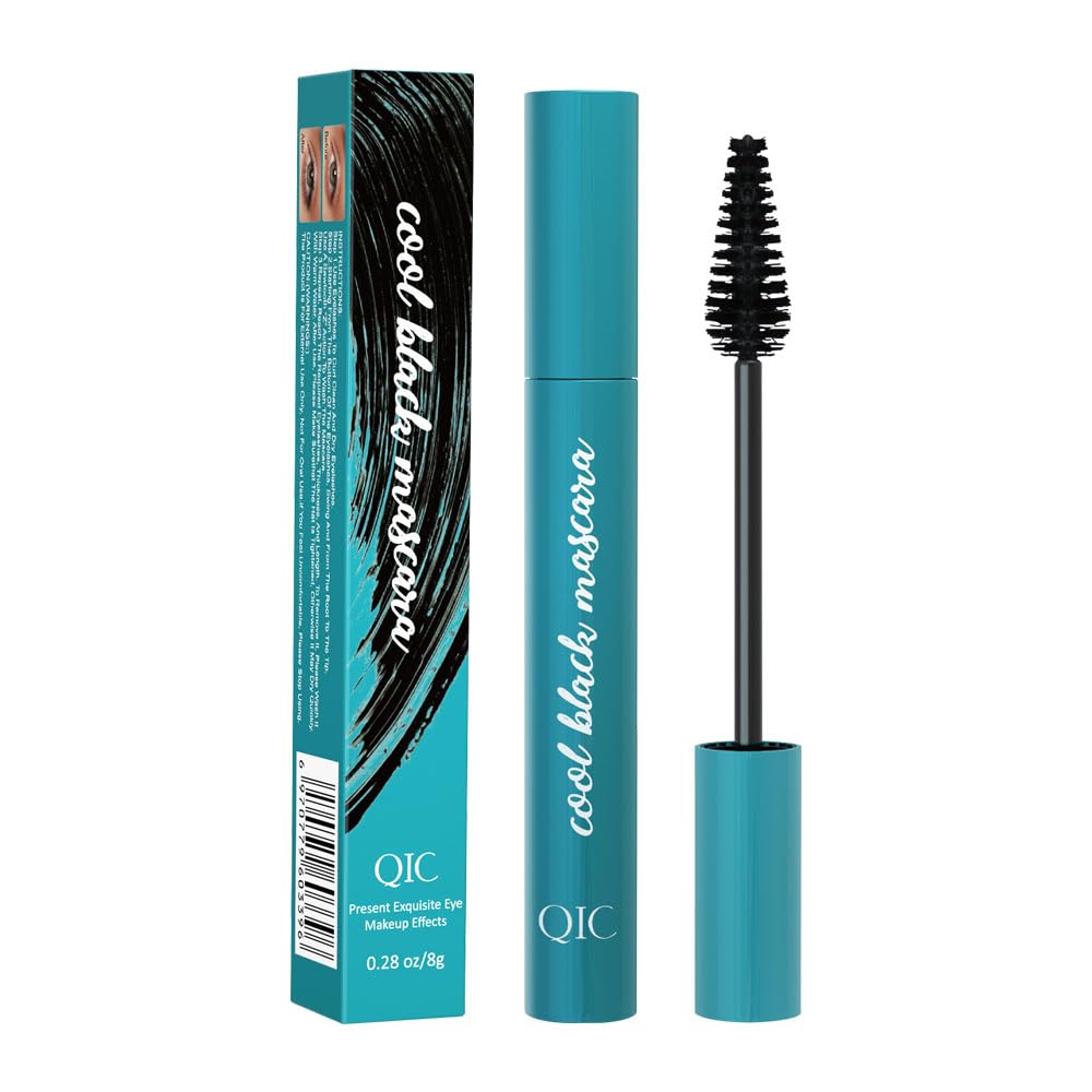 Boqits Waterproof Mascara - Lengthening & Volumizing, Black, Long-Lasting, Smudge-Proof 1Oz