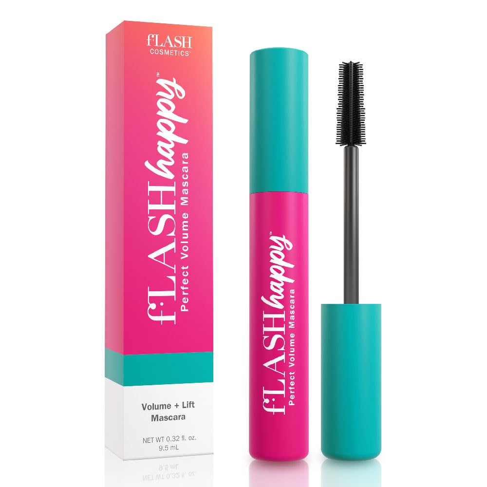 Flashserum Flash Happy Perfect Volume Mascara - Smudge Proof, Super-Black, All Day Wear, 0