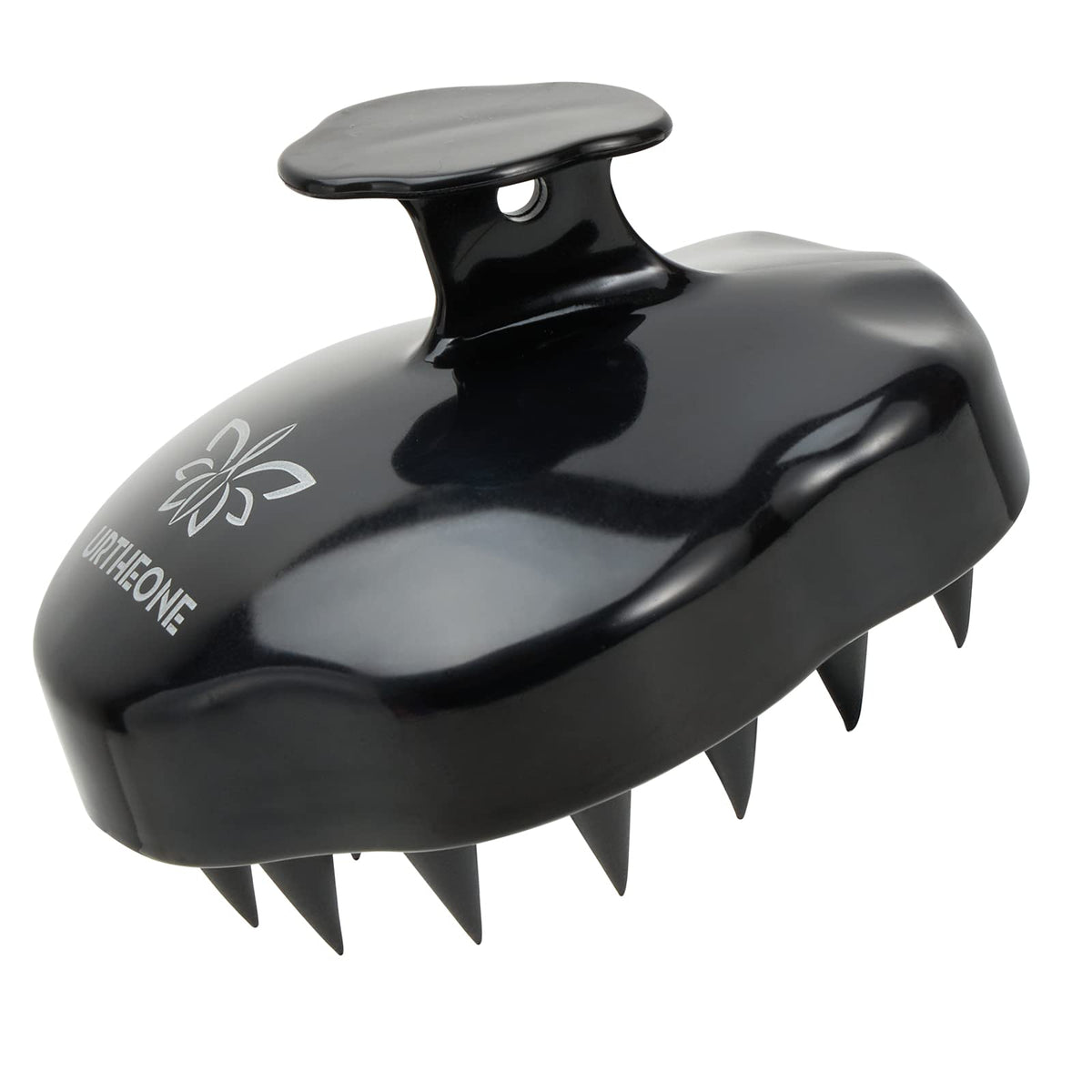 Urtheone Hair Scalp Massager Brush - Silicone Shampoo Scrubber For Hair Growth & Dandruff Relief, Black