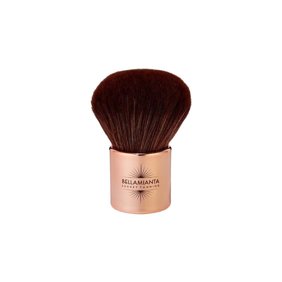 Bellamianta Luxury Kabuki Brush - Gold Weasel Hair - Perfect For Bronzing And Contouring