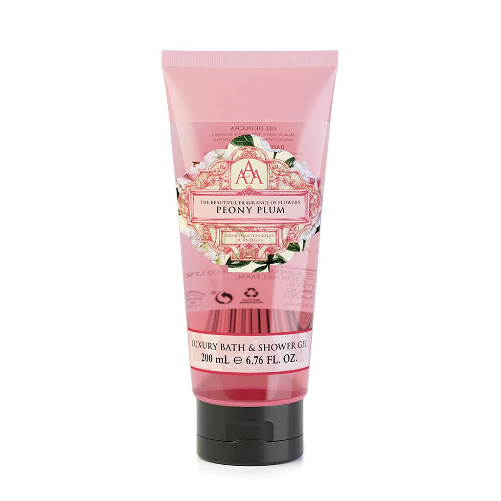 Aaa Peony Plum Bath & Shower Gel, 6.76 Fl Oz - Aromatic Luxury By Aaa De Aromas