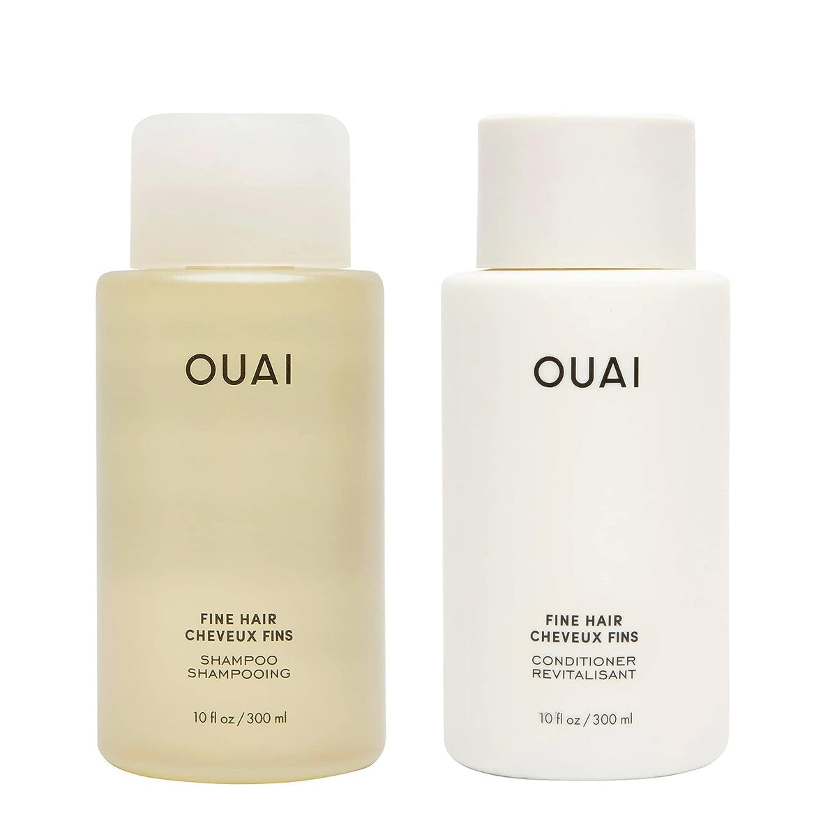 Ouai Fine Shampoo & Conditioner Set - Sulfate Free, Keratin, Shea Butter, 10 Fl Oz, 2 Count