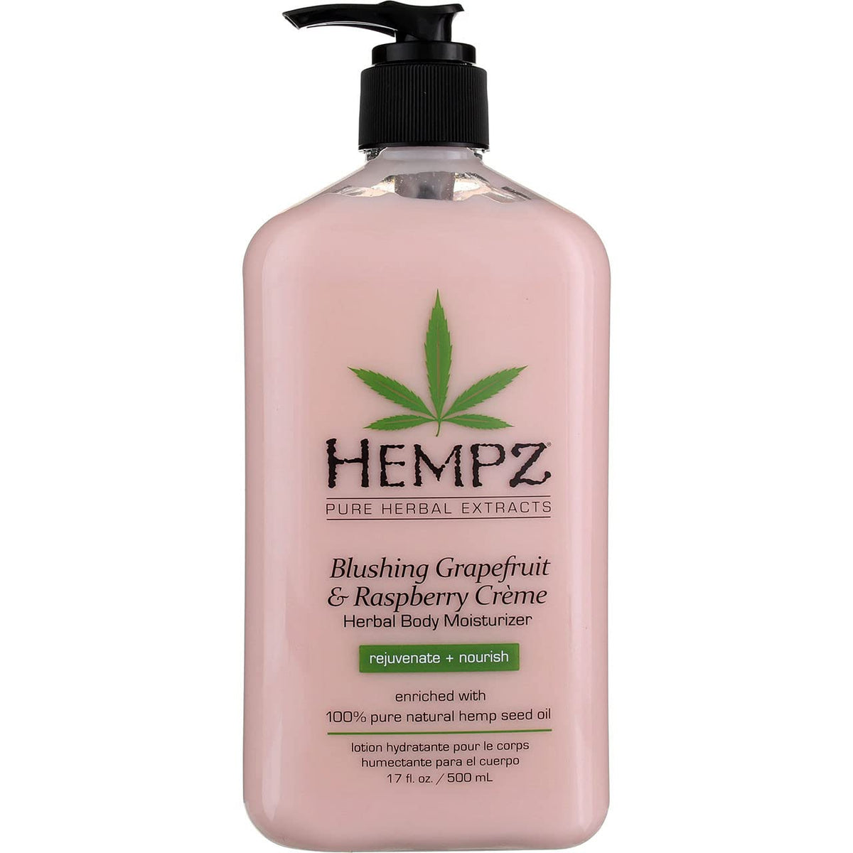 Hempz Body Moisturizer Grapefruit & Raspberry 17Oz Pump (Pack Of 2) - Hydrating Lotion