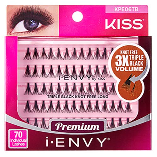 I•Envy Kiss Premium Knot Free 70 Individual Lashes - Triple Black Human Hair