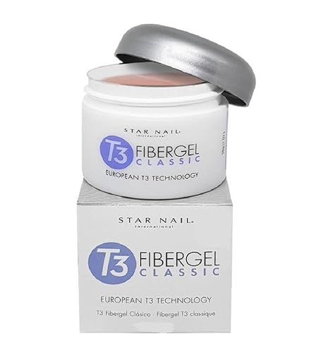 Star Nail T3 Fibergel Opaque Rose Nude - 2 oz Pack of 2 Jars for Perfect Nails