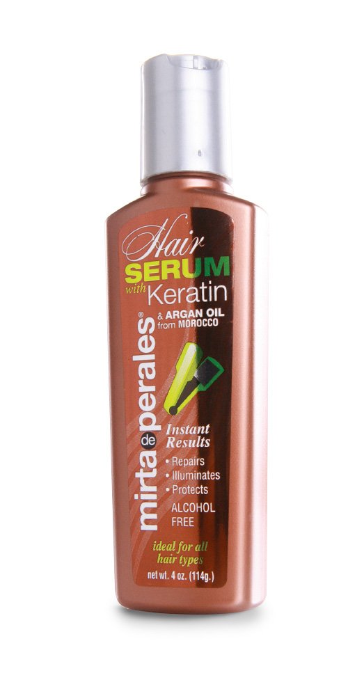 Mirta De Perales Hair Serum With Keratin & Argan Oil - 4 Fl Oz For Nourished Hair