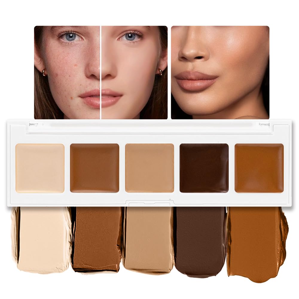 Wantuoluo 6 Colors Concealer Palette, Waterproof For Acne Marks & Dark Circles, 0.48 Oz