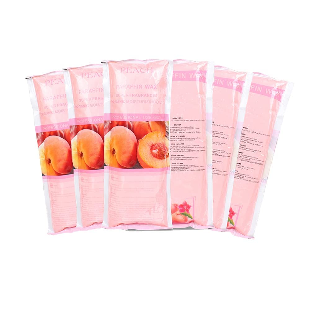 Toyar Peach Scented Paraffin Wax Refill - 6 Lbs For Muscle Relief & Hydration, 6 Pack