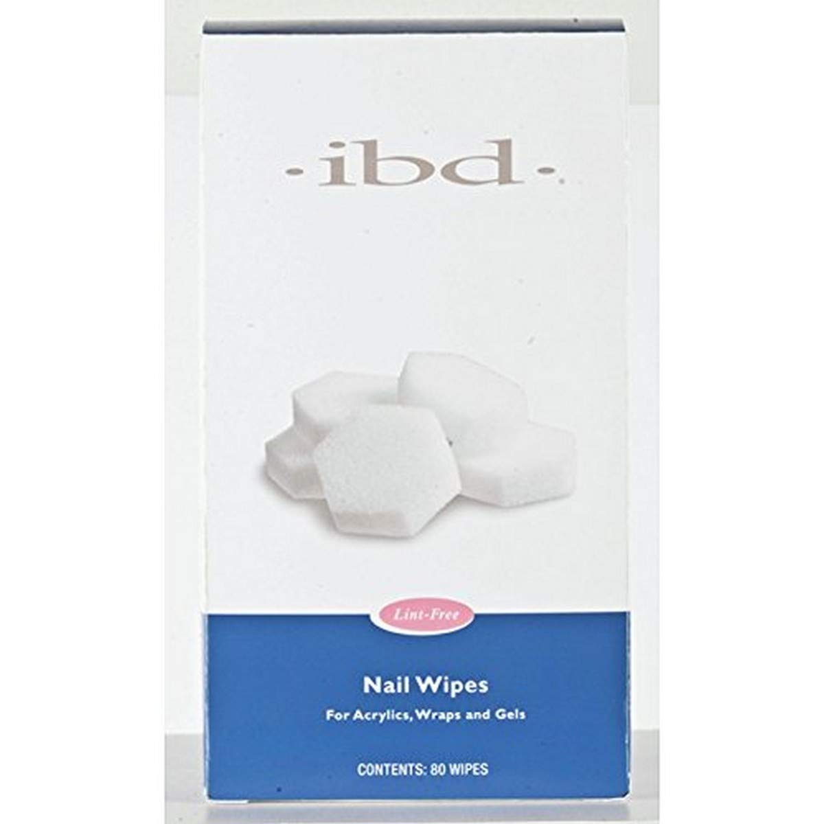 Ibd Nail Wipes - Lint-Free Fiberless Pads For Gel Residue, Scratch-Free Finish, 80 Count