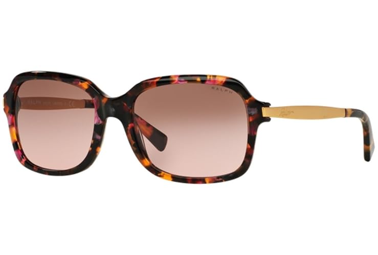 Ralph Lauren Women'S Ra5202 Sunglasses Pink Marble Gold Brown Gradient 55Mm One Size