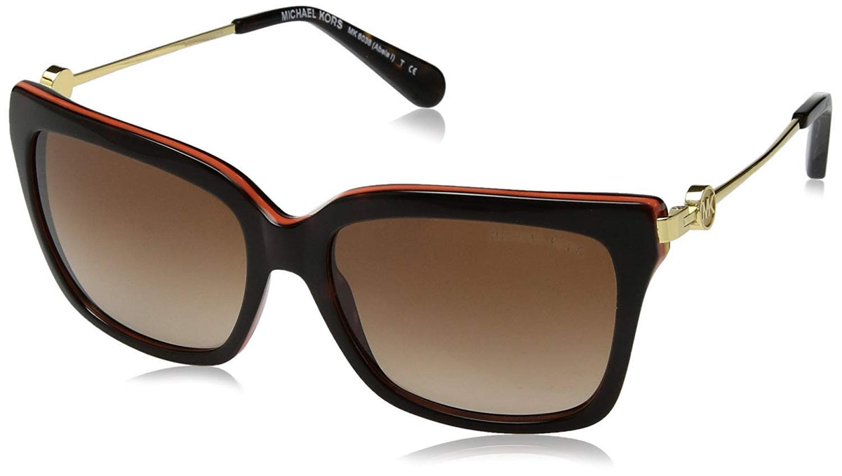 Michael Kors Abela I Tortoise/Orange Sunglasses Mk6038-313013 Brown Gradient 54Mm