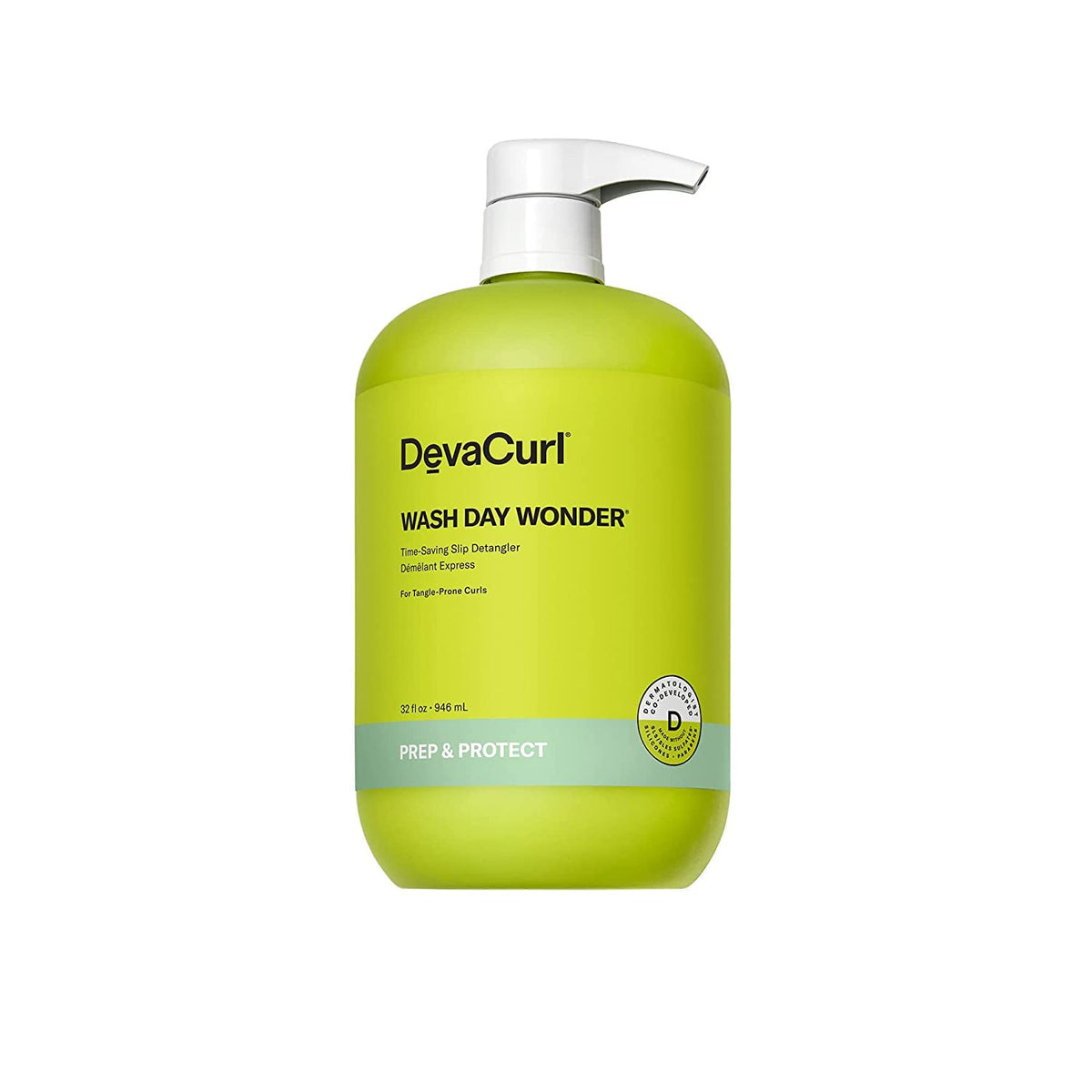 Devacurl Wash Day Wonder Detangler, Green Oasis, 32 Fl Oz - Time-Saving Slip Formula