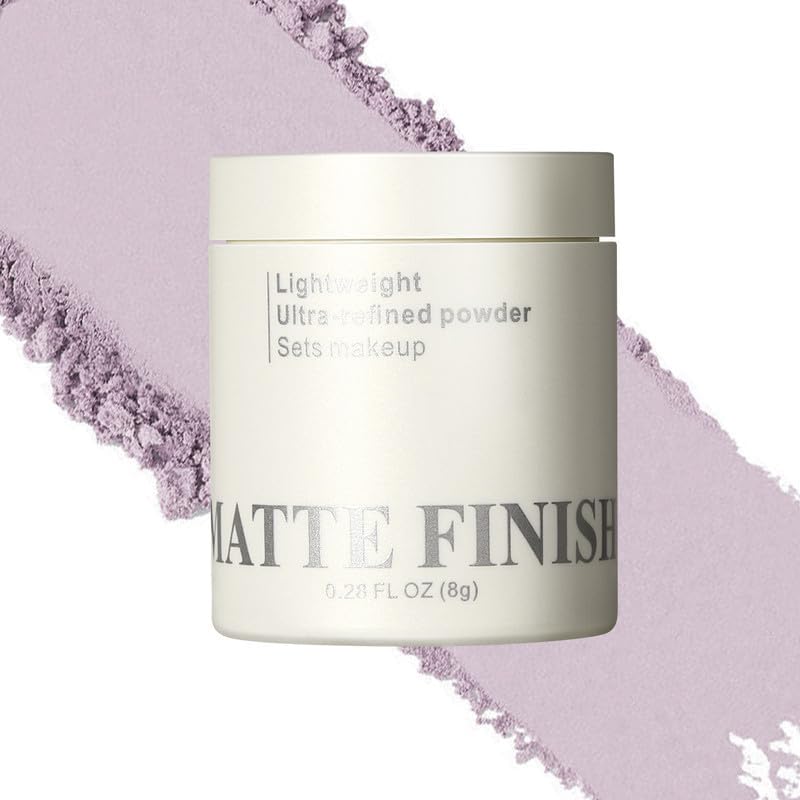 Easilydays Purple Translucent Setting Powder - Matte Finishing, Waterproof, Oil Control, 2.2 Oz