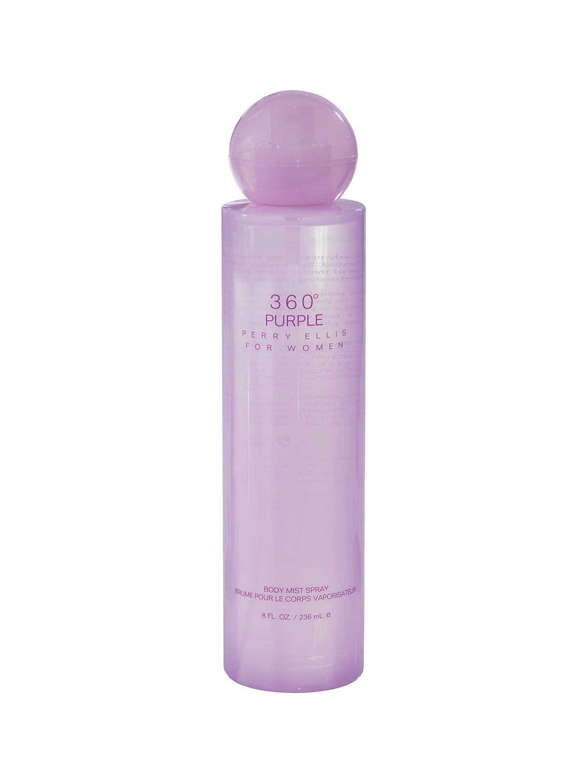 Perry Ellis 360° Purple Body Mist, 8 Fl Oz - Refreshing Fragrance for Women, Long-lasting Scent, Perfect for Daily Use