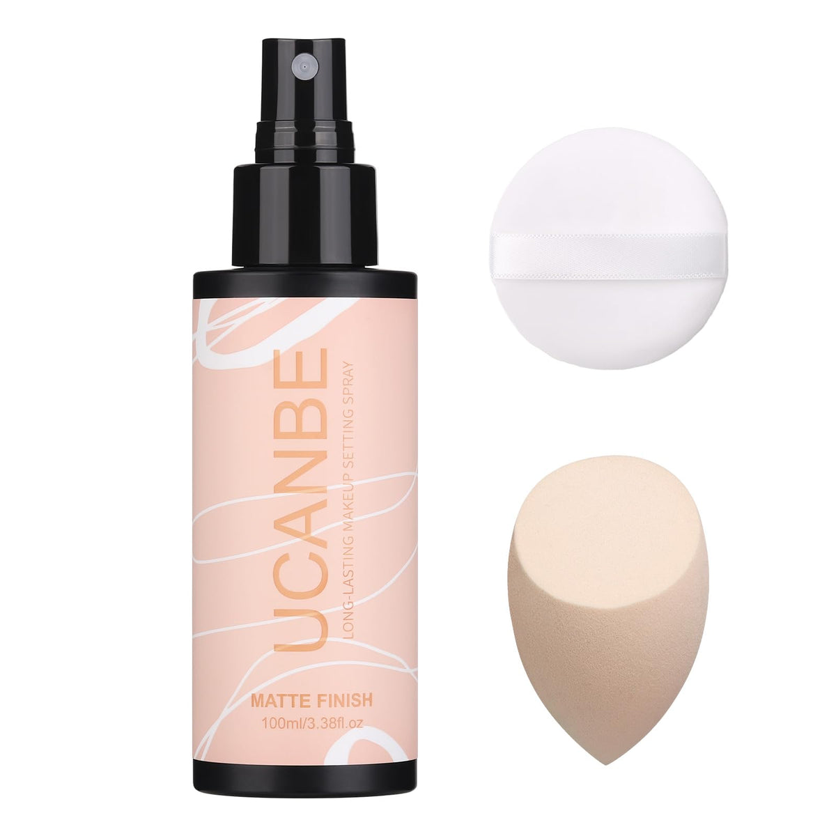 Ucanbemakeup Long Lasting Makeup Setting Spray Kit, Super Matte Finish, 3.38 Fl Oz