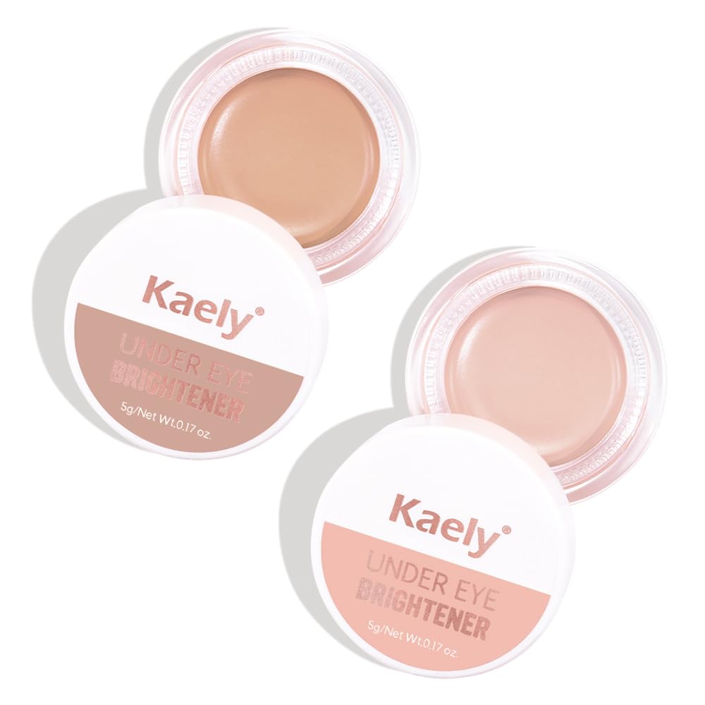 Kaely Shimmer Under Eye Brightener 2Pcs - Waterproof Concealer For Dark Circles, Vegan