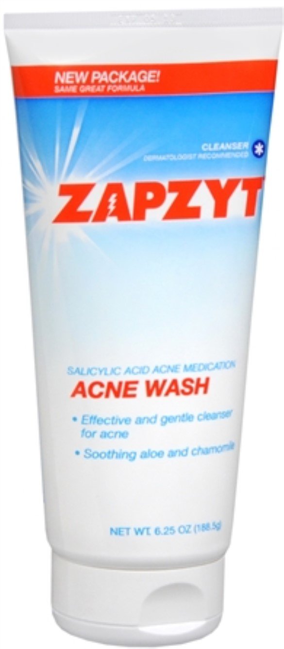 Zapzyt Acne Wash 6.25 Oz - Effective Acne Treatment Cleanser For Clear Skin