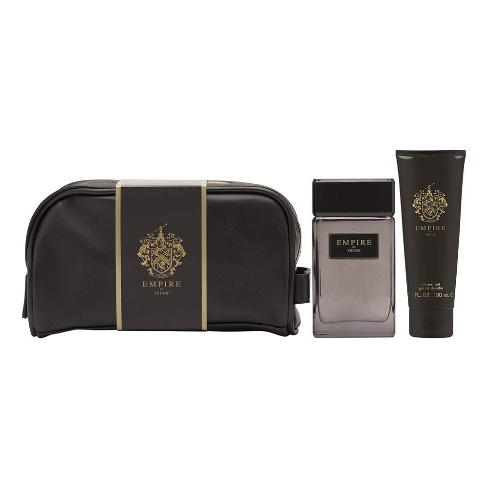 Donald Trump Empire Edt Spray & Shower Gel Set For Men With Toiletry Bag - 3.4 Oz Each