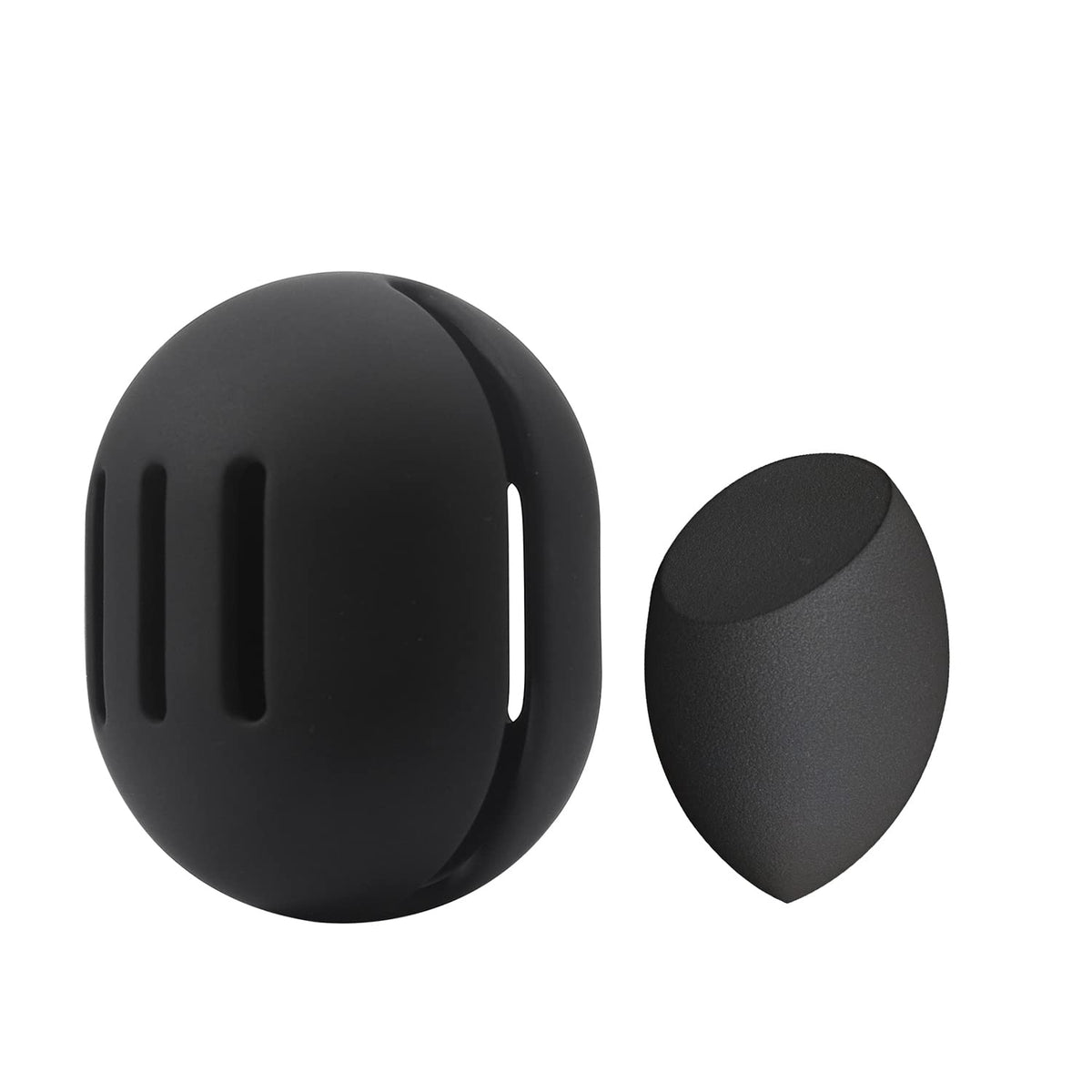 Bezox Non-Latex Makeup Sponge With Silicone Case - Soft Blending Sponge For Liquid Foundations, Black