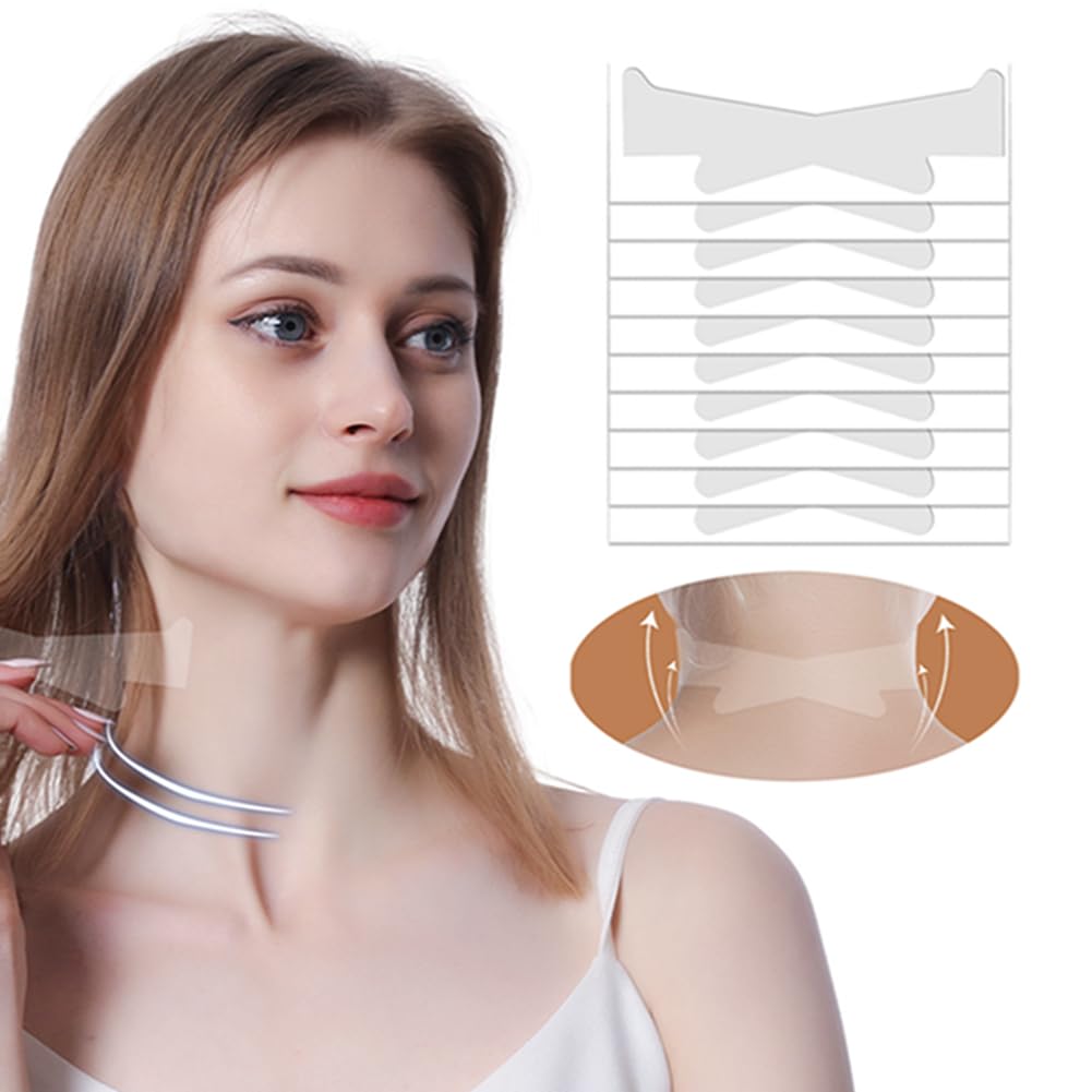 Wxyisiven Neck Lift Tape - 10 Pcs Invisible Tightening Strips For Wrinkles And Sagging Skin