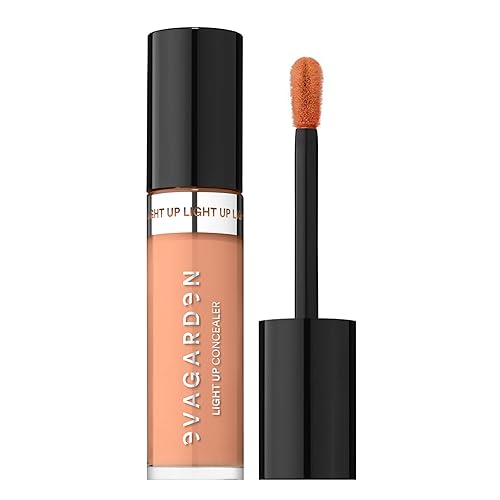 Evagarden Light Up Concealer - Apricot - Minimizes Dark Circles, Medium To High Coverage - 0.16 Oz