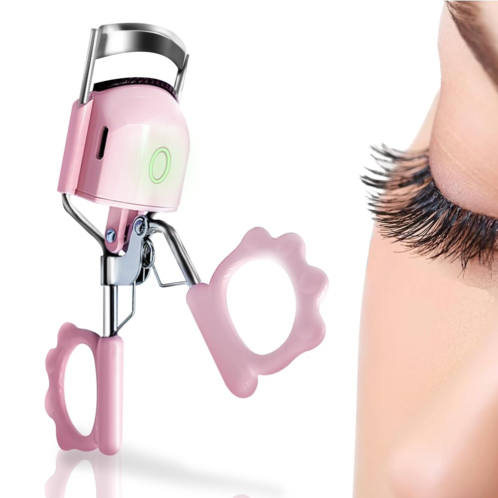 Pinkiou Heated Eyelash Curler, Usb Rechargeable, Stainless Steel, Long Lasting Makeup Tool