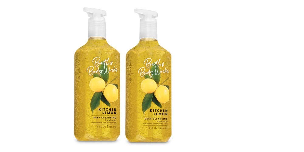 Bath & Body Works Deep Cleansing Hand Soap, Kitchen Lemon, 8 Fl Oz, Pack Of 2